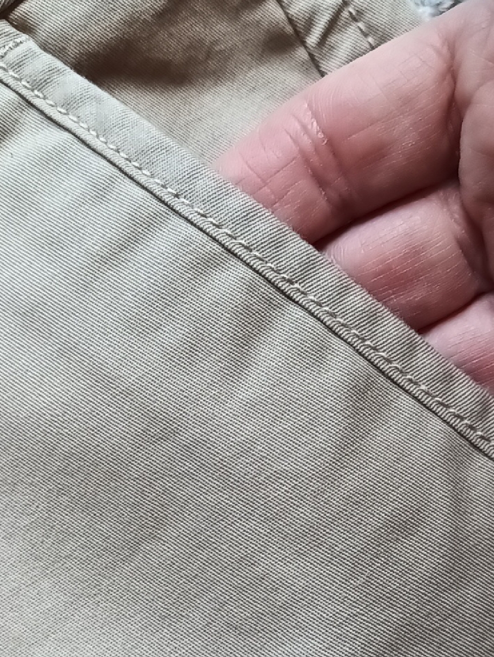 Classic Women's Tan Tailored Shorts Cotton - Picture 6 of 7